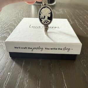 Luca & Danni female skeleton bangle bracelet.